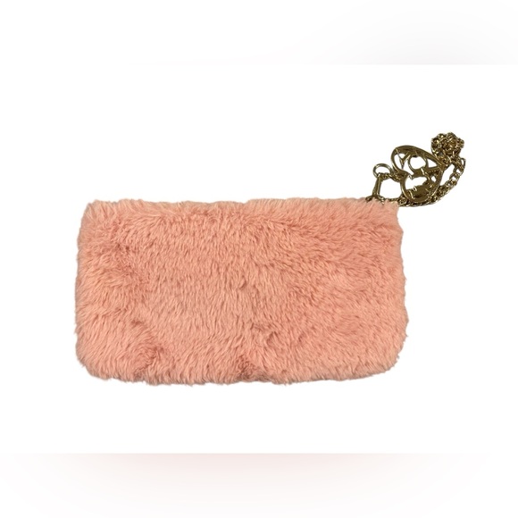 Juicy Couture Blush Faux Fur Clutch and Card Holder - Picture 3 of 7